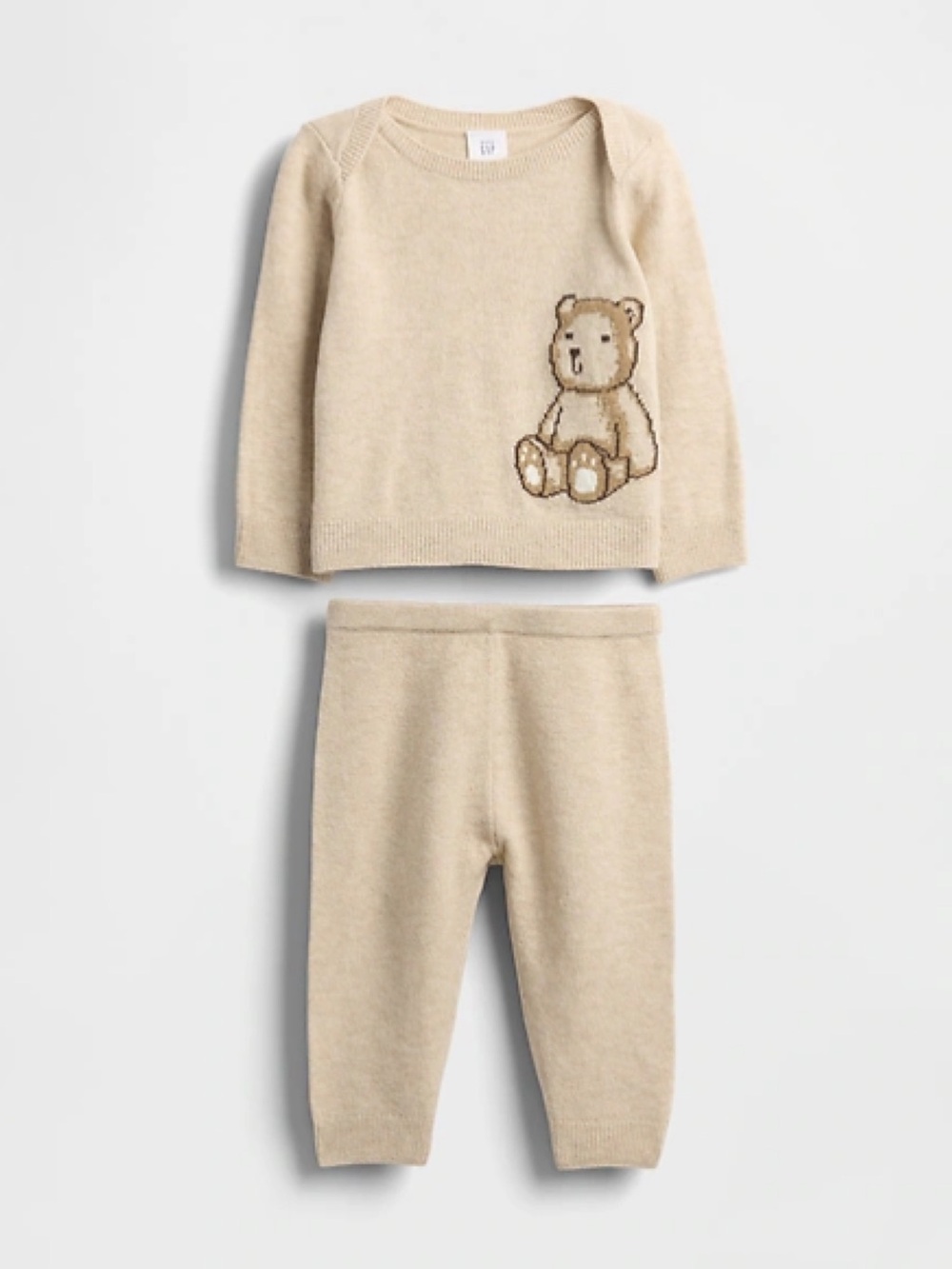 Baby Gap Baby CashSoft Brannan Bear Sweater Set in Wicker Beige